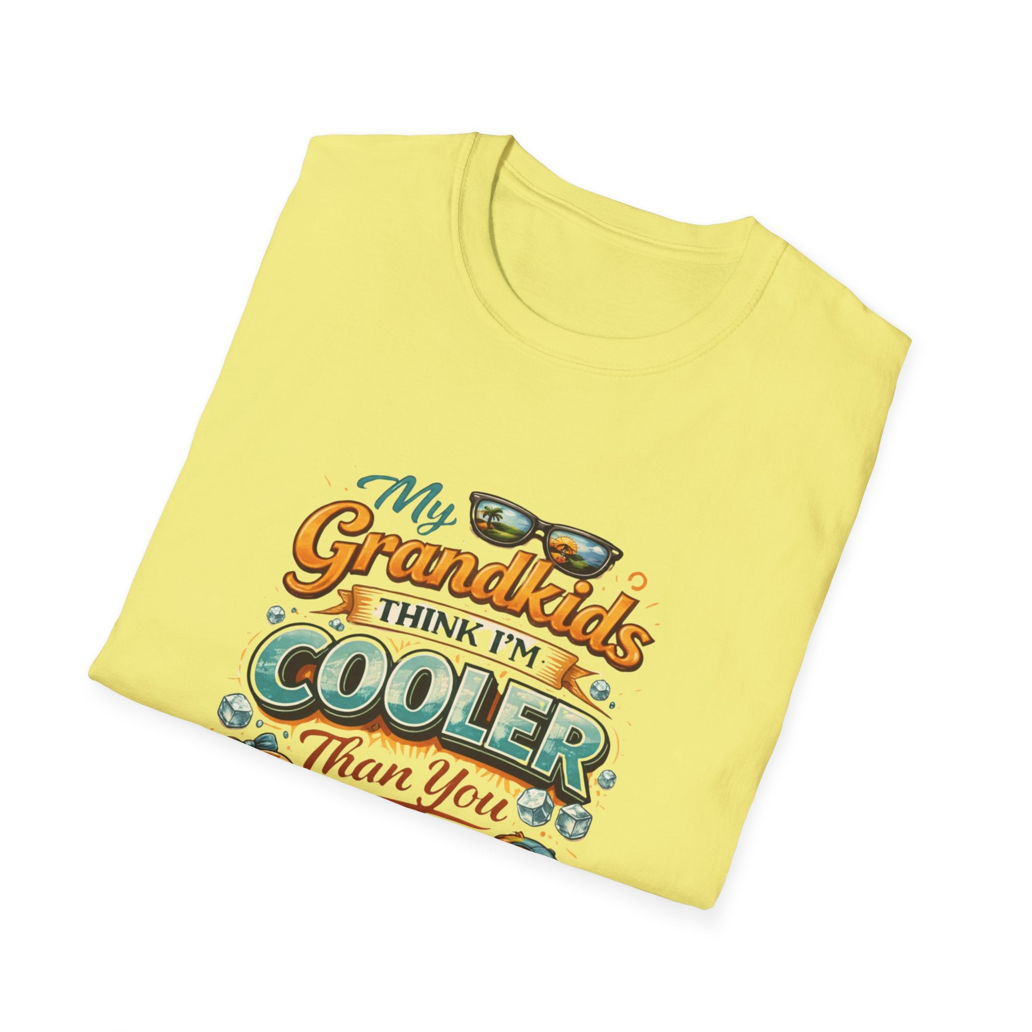 My Grandkids Think I'm Cooler Than You T-Shirt | Grandpa Retro Summer Design