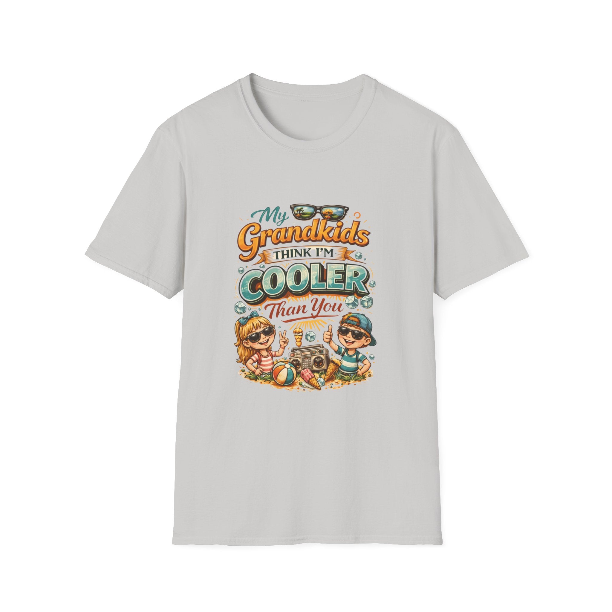 My Grandkids Think I'm Cooler Than You T-Shirt | Grandpa Retro Summer Design