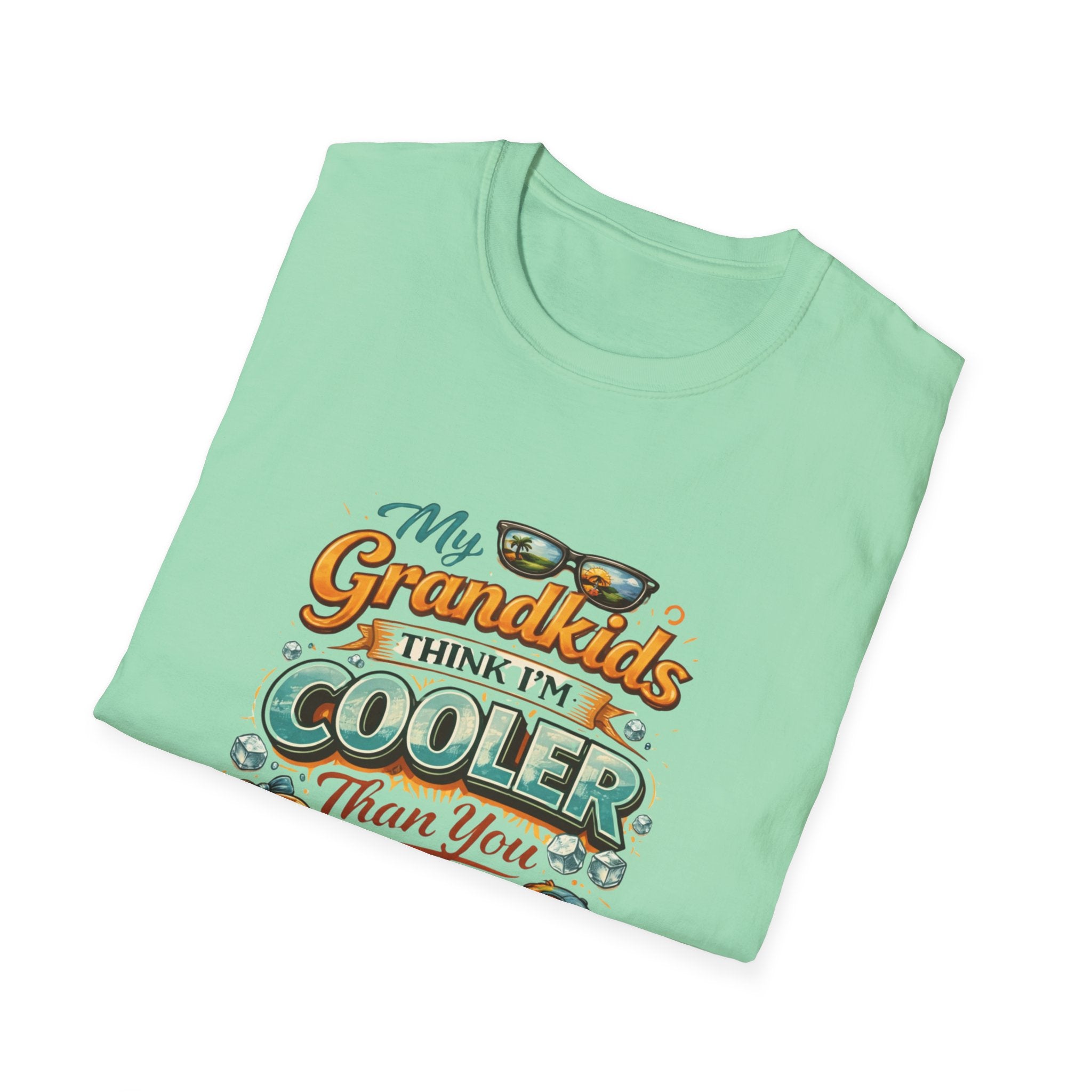 My Grandkids Think I'm Cooler Than You T-Shirt | Grandpa Retro Summer Design