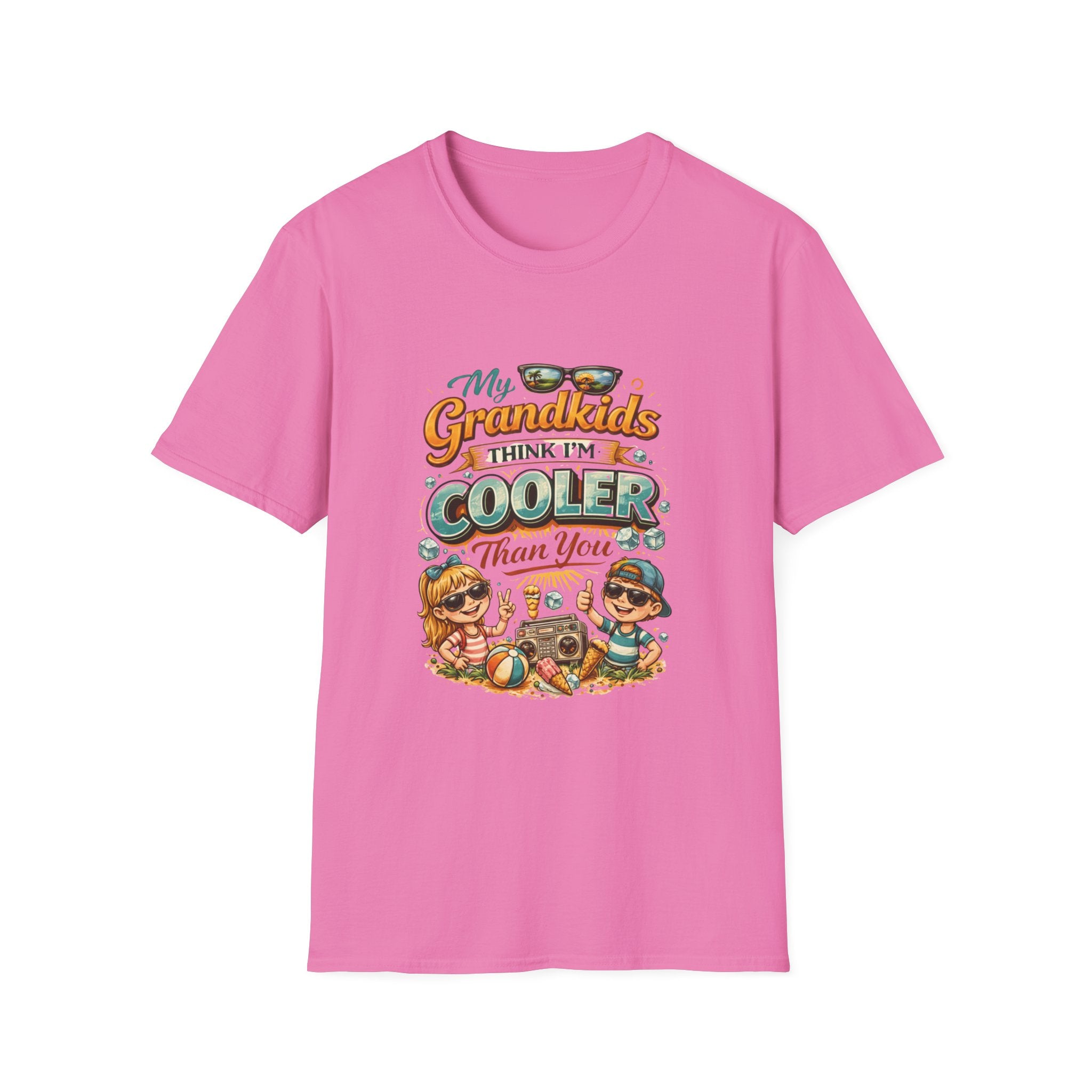 My Grandkids Think I'm Cooler Than You T-Shirt | Grandpa Retro Summer Design
