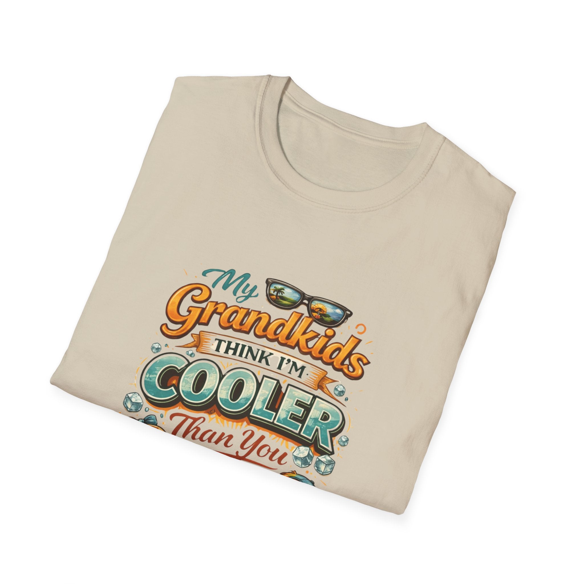 My Grandkids Think I'm Cooler Than You T-Shirt | Grandpa Retro Summer Design