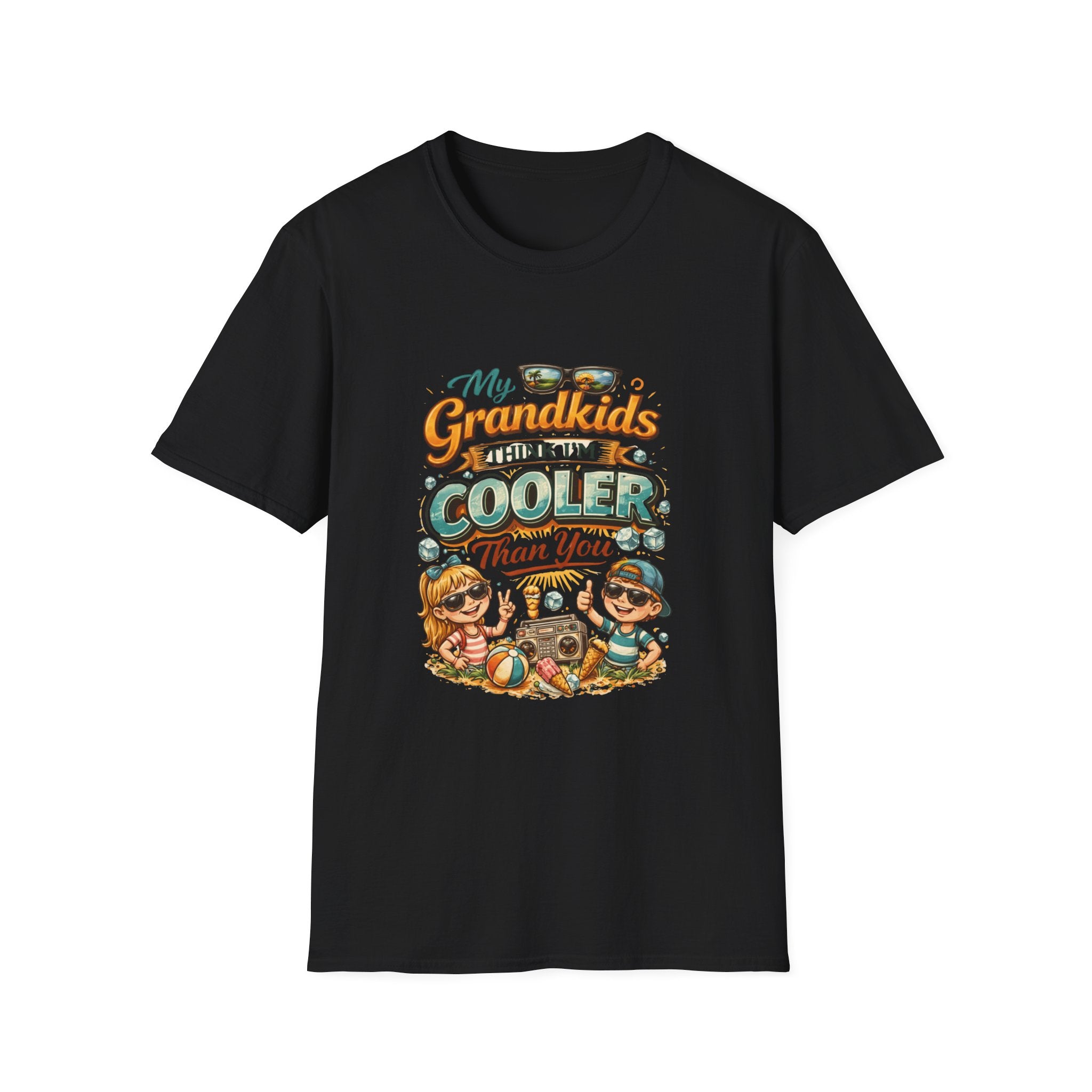 My Grandkids Think I'm Cooler Than You T-Shirt | Grandpa Retro Summer Design
